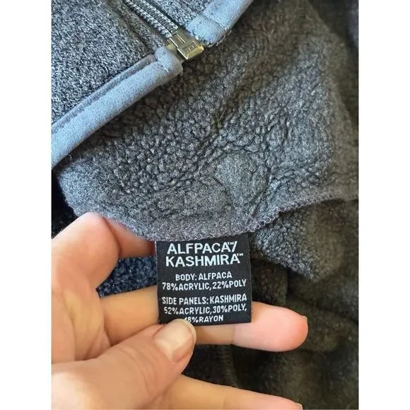 Kuhl Alfpaca Fleece Full Zip Up Jacket Sweater size L Gray - Picture 9 of 10
